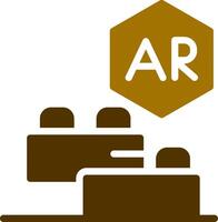 Ar Building Blocks Creative Icon Design vector