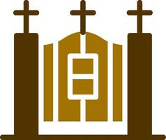 Cemetery Gate Creative Icon Design vector