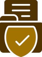 Secured Backup Creative Icon Design vector