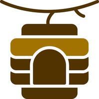 Bee Hive Creative Icon Design vector