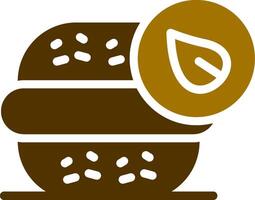 Vegan Burger Creative Icon Design vector