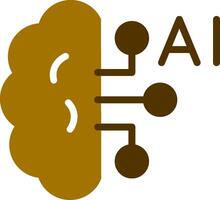Artificial Intelligence Creative Icon Design vector