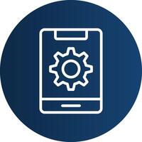 Mobile Setting Creative Icon Design vector
