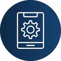 Mobile Setting Creative Icon Design vector