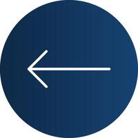 Left Arrow Creative Icon Design vector