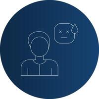 Exhausted Creative Icon Design vector