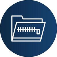 Zip Folder Creative Icon Design vector
