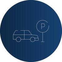 Taxi Parking Creative Icon Design vector