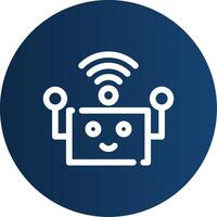 Robot Assistant Creative Icon Design vector