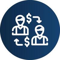 P2P Lending Creative Icon Design vector