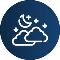 Night Weather Creative Icon Design vector