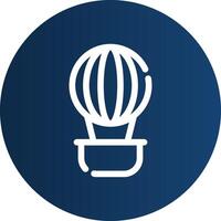 Hot Air Balloon Creative Icon Design vector