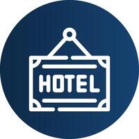 diseño de icono creativo de hotel vector