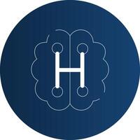 Humanoid Robot Creative Icon Design vector
