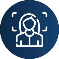 Facial Recognition Creative Icon Design vector