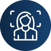 Facial Recognition Creative Icon Design vector