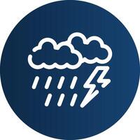 Thunderstorm Creative Icon Design vector