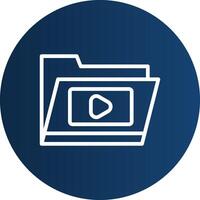 Video Folder Creative Icon Design vector