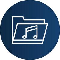 Music Folder Creative Icon Design vector