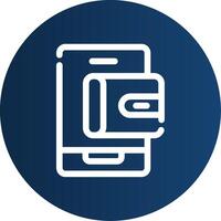 Mobile Wallet Creative Icon Design vector