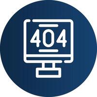 Error 404 Creative Icon Design vector