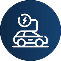 Electronic Car Creative Icon Design vector