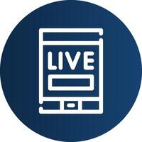 Live Stream Creative Icon Design vector