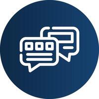 Chat Bubble Creative Icon Design vector