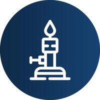 Bunsen Burner Creative Icon Design vector