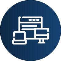 Responsive Design Creative Icon Design vector