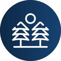 Pine Trees Landscape Creative Icon Design vector