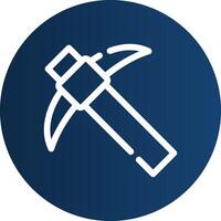 Pickaxe Creative Icon Design vector