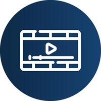 Video Player Creative Icon Design vector