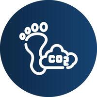 Carbon Footprint Creative Icon Design vector