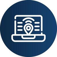 Digital Nomad Hub Creative Icon Design vector