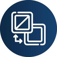 Fill And Stroke Creative Icon Design vector