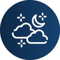 Cloudy Weather Creative Icon Design vector