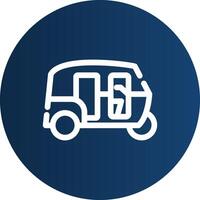 Rickshaw Creative Icon Design vector