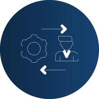 Machine to Person Creative Icon Design vector
