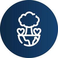 Save Planet Creative Icon Design vector