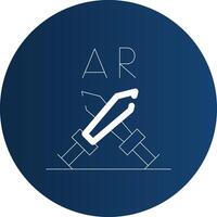 Ar Fighting Creative Icon Design vector