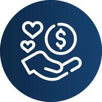 Donation Based Crowdfunding Creative Icon Design vector