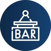 Bar Sign Board Creative Icon Design vector