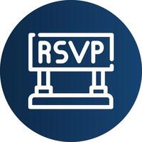 diseño de icono creativo rsvp vector