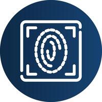 Fingerprint Scan Creative Icon Design vector