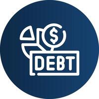 Debt Creative Icon Design vector