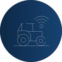 Smart Tractor Creative Icon Design vector