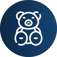 Teddy Bear Creative Icon Design vector