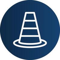 Traffic Cone Creative Icon Design vector