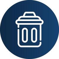 Trash Bin Creative Icon Design vector